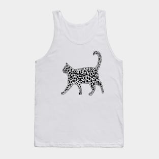 Silueta de gato con puntos Tank Top